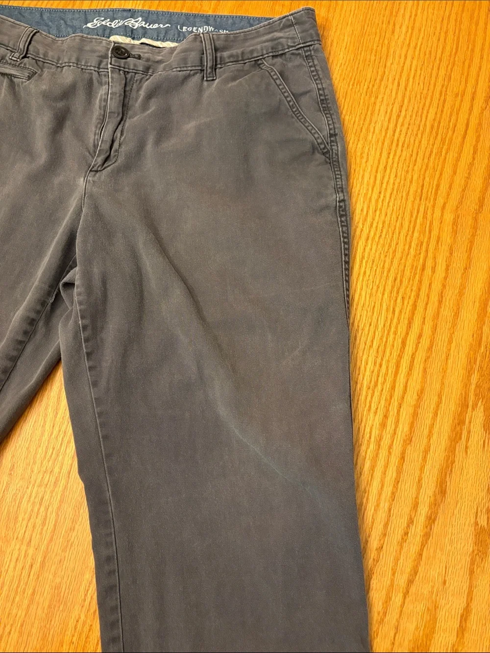 Eddie Bauer Straight-Leg Pants in Slate Gray